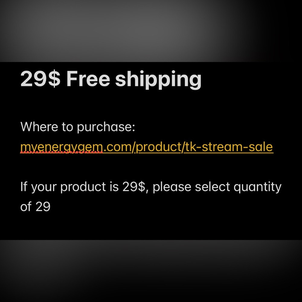 49$ - Crystal Purchase
